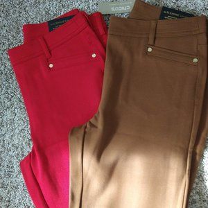 Red Pants, Brown Pants Chico's So Slimming Slim Ankle NWT